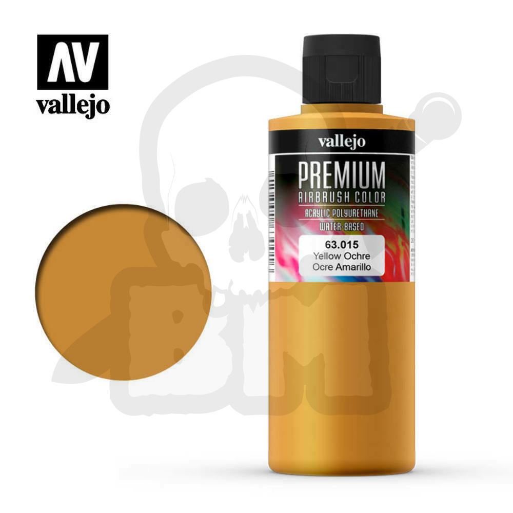 Vallejo 63015 Premium Airbrush Color 200ml Yellow Ochre