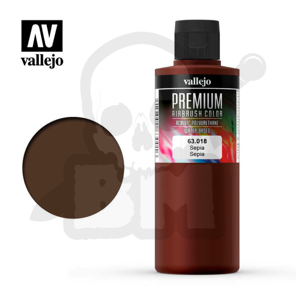 Vallejo 63018 Premium Airbrush Color 200ml Sepia