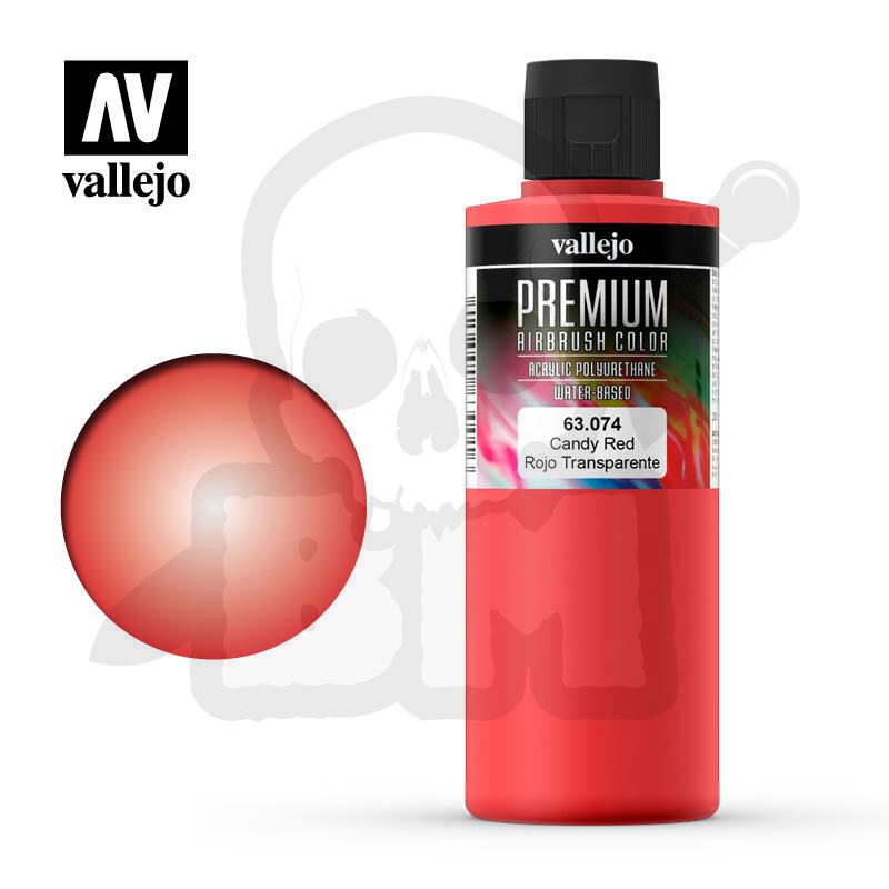 Vallejo 63074 Premium Airbrush Color 200ml Candy Red