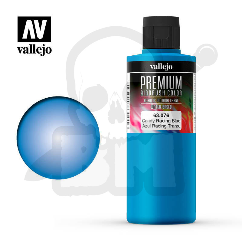 Vallejo 63076 Premium Airbrush Color 200ml Candy Racing Blue