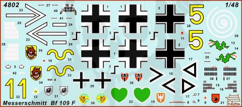1:48 German fighter Messerschmitt Bf-109 F2
