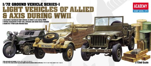 Academy 13416 Jeep + Kettenkrad + Kubelwagen 1:72