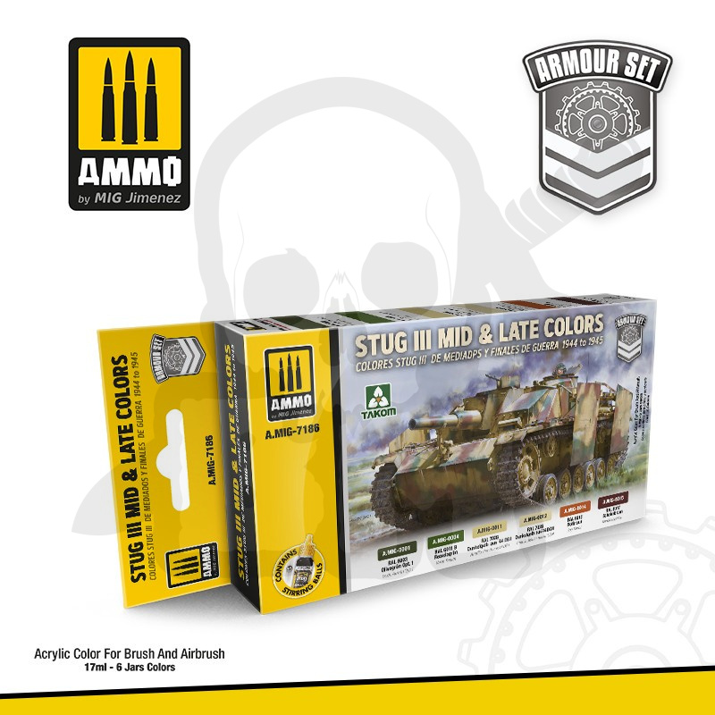 Ammo Mig 7186 Farby Wargame Stug III Early & Mid Colors 1944-1945