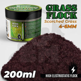 Static Grass Flock 4-6mm Scorched Brown 200 ml