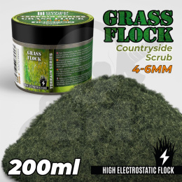Static Grass Flock 4-6mm Countryside Scrub 200 ml