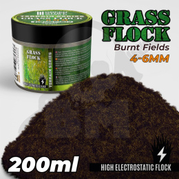 Static Grass Flock 4-6mm Burnt Fields 200 ml