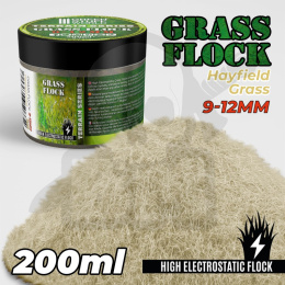 Static Grass Flock 9-12mm Hayfield Grass 200 ml