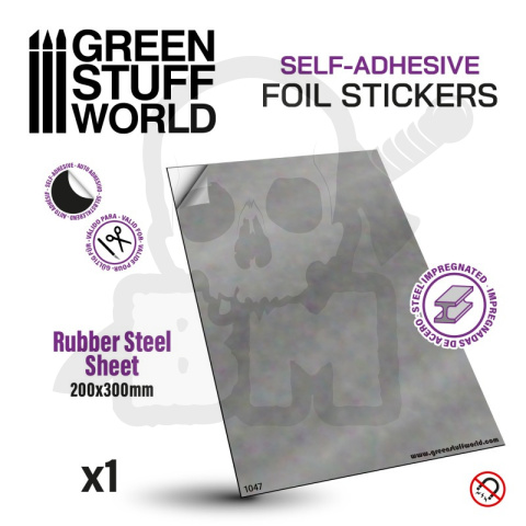 Rubber Steel Sheet - Self Adhesive arkusz ze stali gumowej 1 szt.
