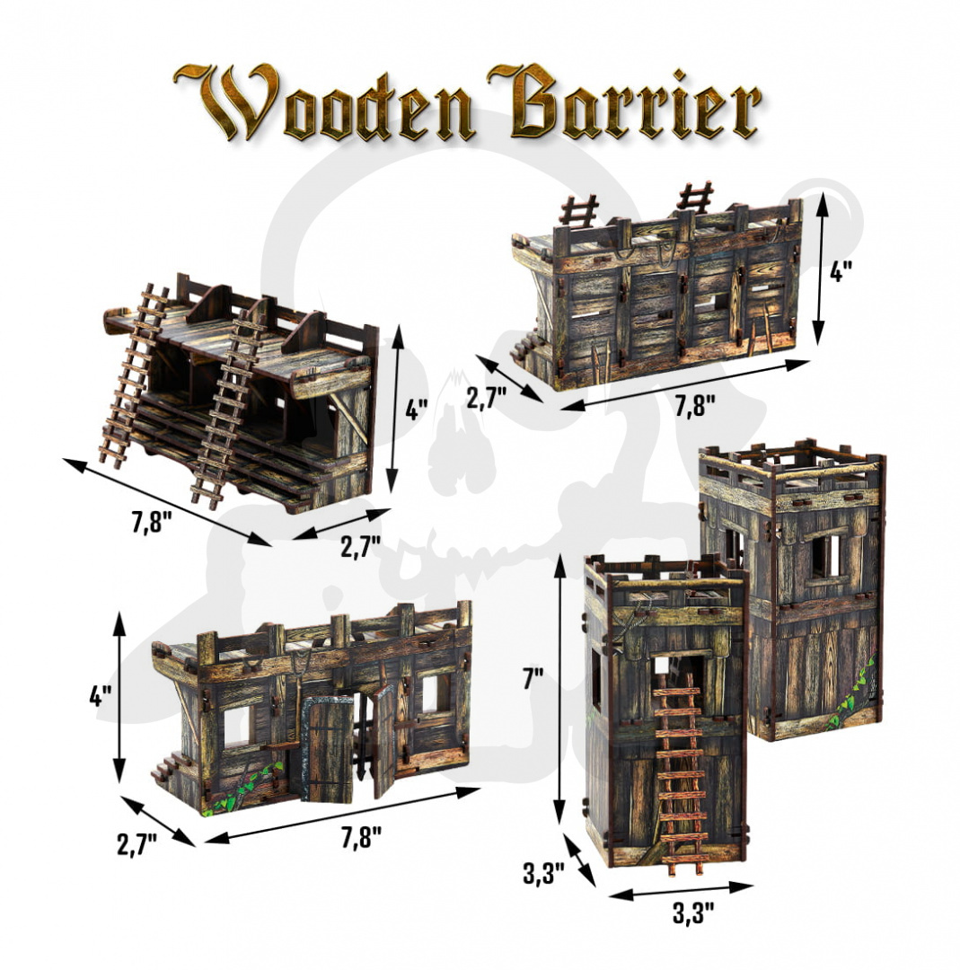 e-Raptor RPG Constructions - Wooden Barrier
